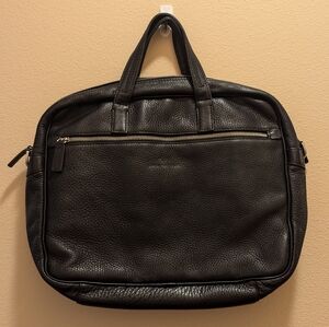 Genuine Leather Laptop Bag by Leather Goods by LAN – Briefcase Style